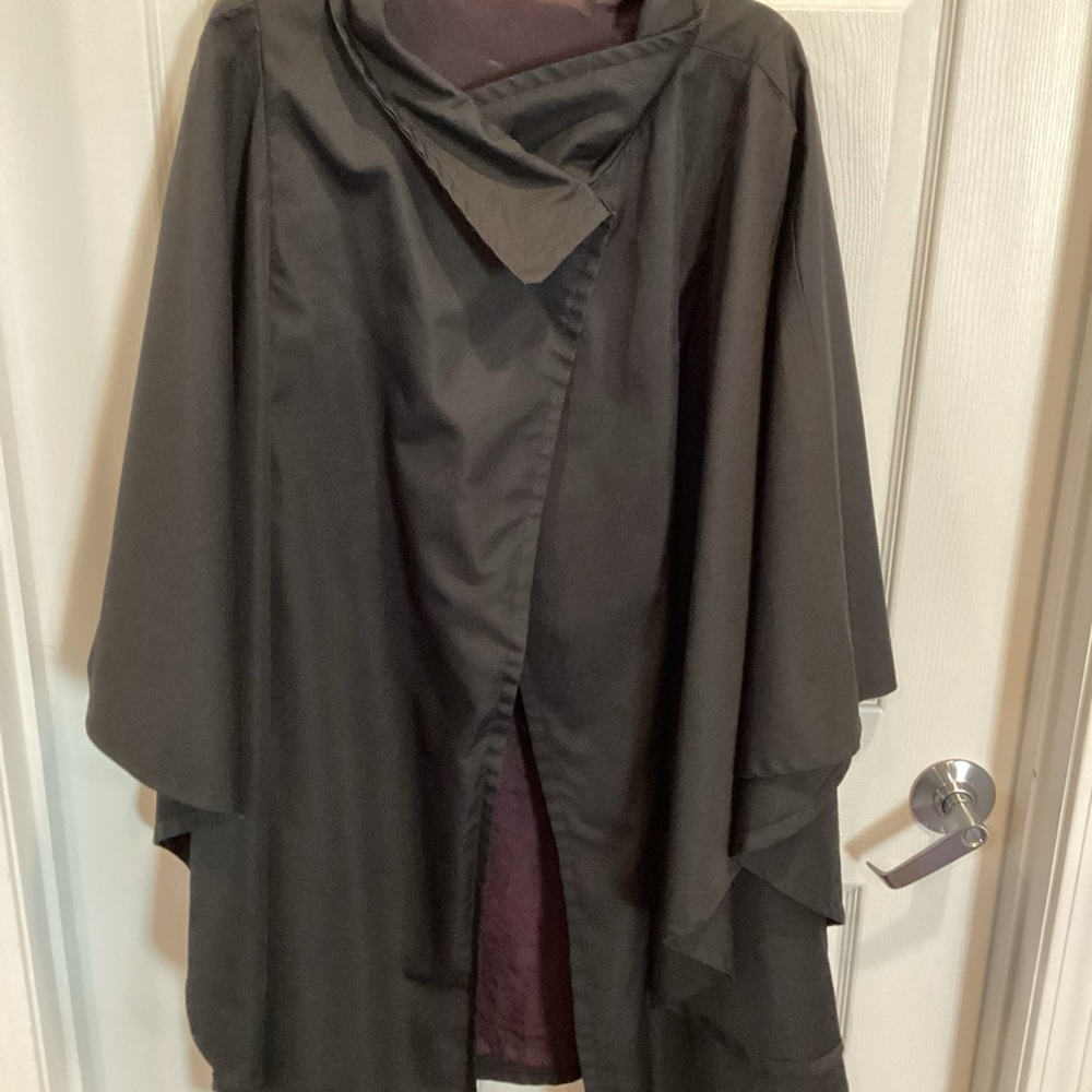 Elegant Black Cape Coat